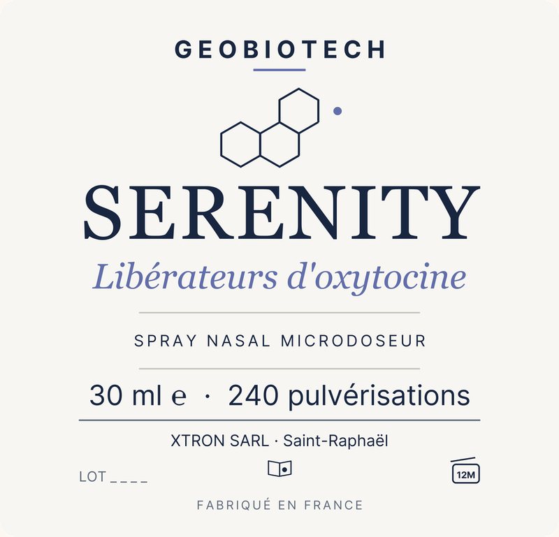 Étiquette SERENITY à plat